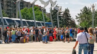 Мариуполь Люди Массово отправляются в Путь🚍 Жизнь города сегодня