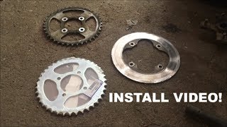 LTZ400/KFX400 Rotor and Sprocket Install! - YouTube