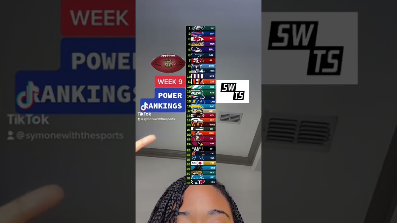 SYMONE WITH THE SPORTS NFL WEEK 9 POWER RANKINGS