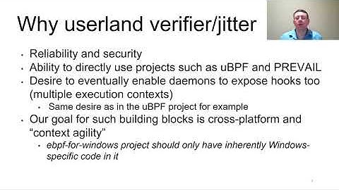 eBPF for Windows – Dave Thaler, Microsoft
