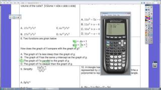 Polynomials Test 4th 6 Weeks Alg 1 STAAR EOC