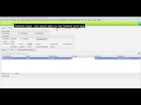 Autocount - Audit trail