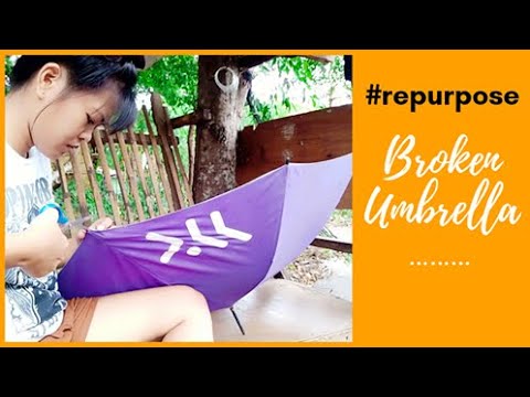 Repurpose broken umbrella | The Gardening Engineer