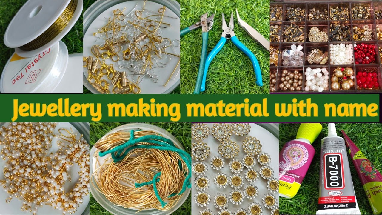 Basic jewellery making material with their names || jewellery making raw material with name 
