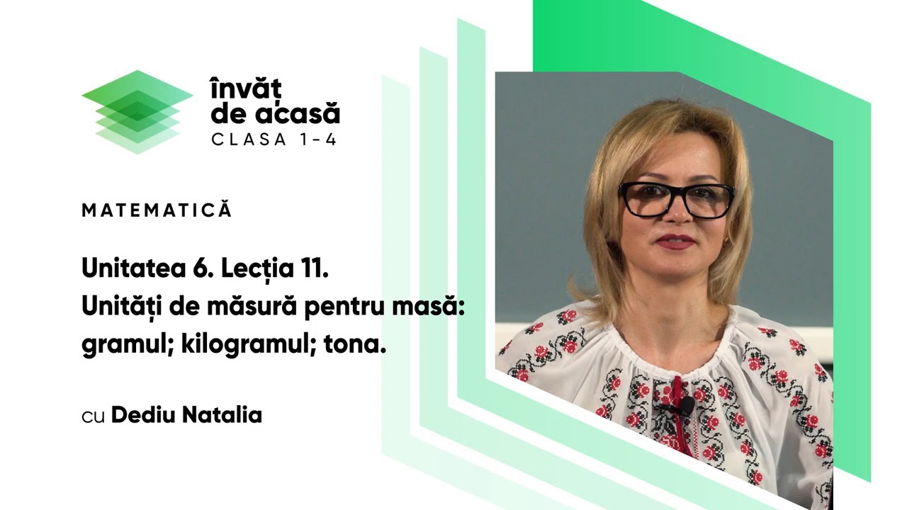 Unitati De Masura Pentru Masa 7 Matematica; cl.IV;
