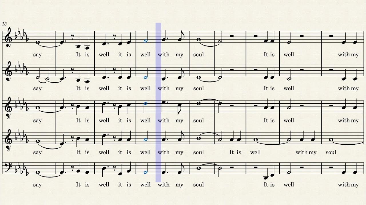 Pentatonix Style It is Well With My Soul Acapella Sheet Music + L