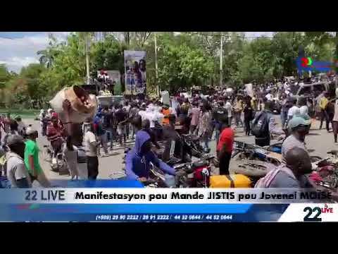 Manifestasyon pou Mande JISTIS pou Ansyen Prezidan Jovenel MOÏSE (JOMO)