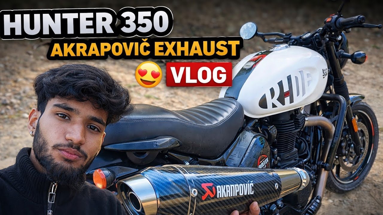 Finally Installed Akrapovic Exhaust on My Hunter 350 | Worth It?Daily vlog #2