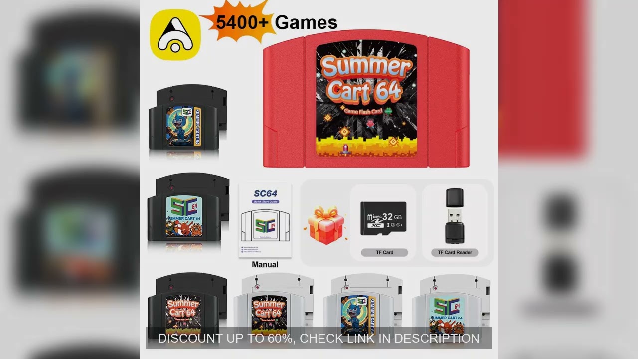 5400 In 1 SummerCart 64 Open Source Game Card For Nintendo 64 Console SC64 Cartridge Support GB/GBC/