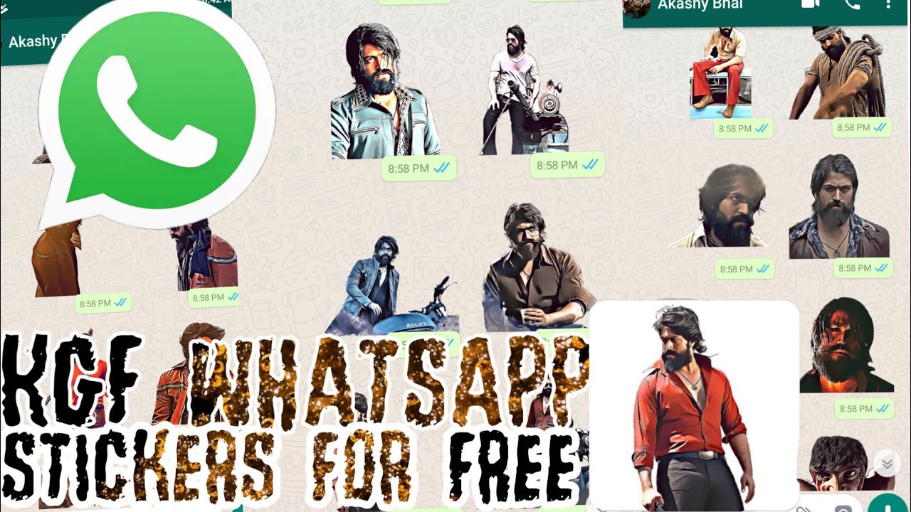 All KGF WhatsApp stickers for free how to download in kannada YouTube