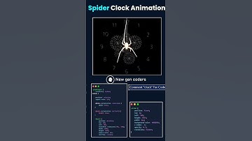 Spider Clock animation comment clock ⏰️  for code #coding #webdesign #clock #css #htmlcss #js