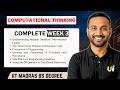 Complete Computational Thinking Week 3 + Question Practice | IIT Madras BS Degree