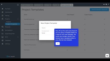 Create a New Project Template, No Starter,  Assessment, Control Workpapers