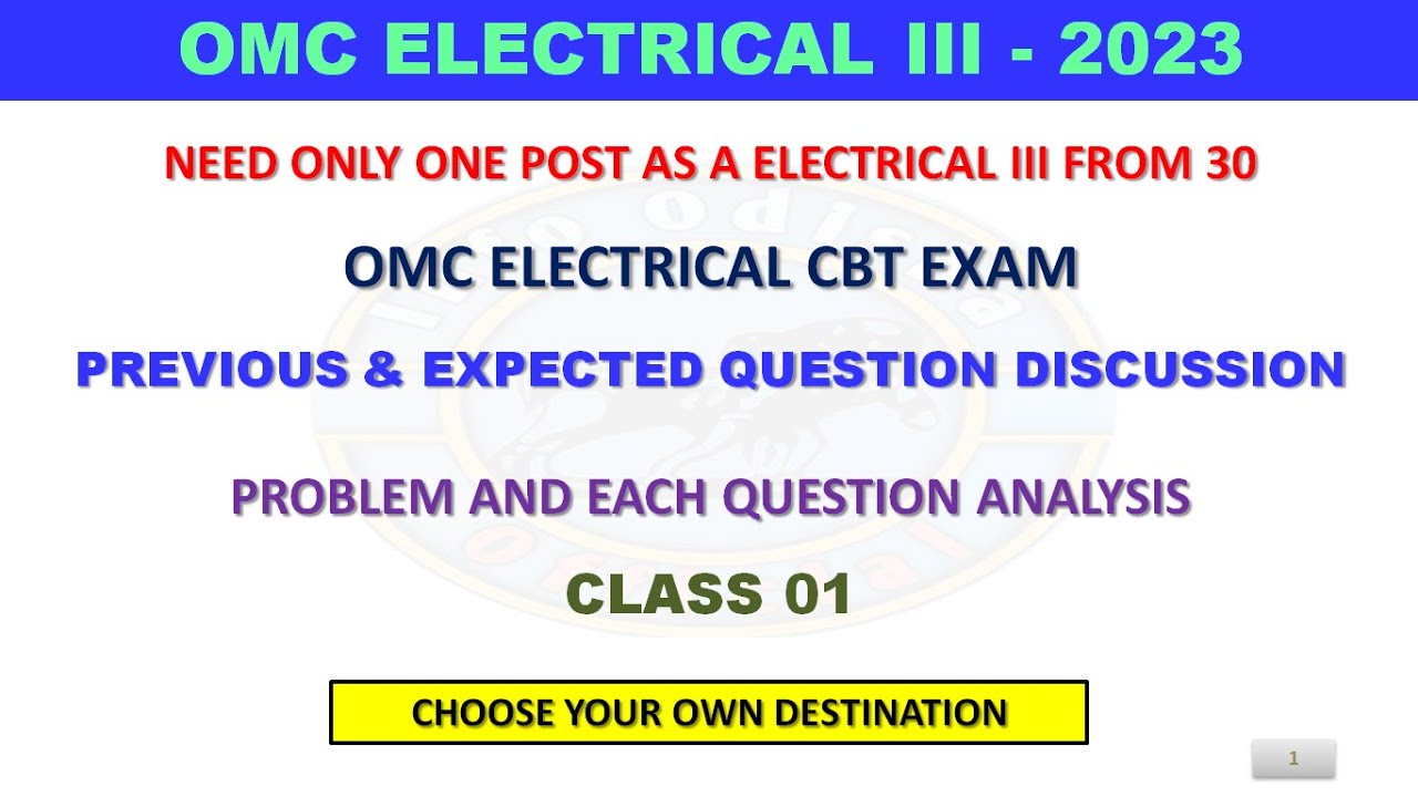 OMC Electrician III Class 01 OMC Recuritment 2023 Info Odisha