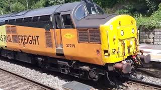 37 219 Class 37 Jonty Jarvis - Colas Railfreight passing through Belper - Millerhill SS to Derby RTC