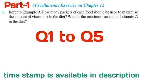 Chapter 12 miscellaneous exercise class 12 maths ncert Linear Programming Q1 to Q5