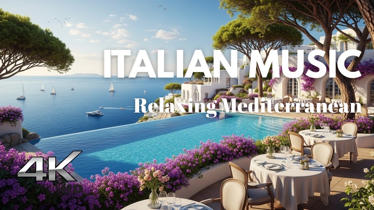 🌊 Italian Coastal Serenity 🇮🇹 Relaxing Amalfi Coast & Lake Como Ambience in 4K🎶 Mediterranean Music🎶