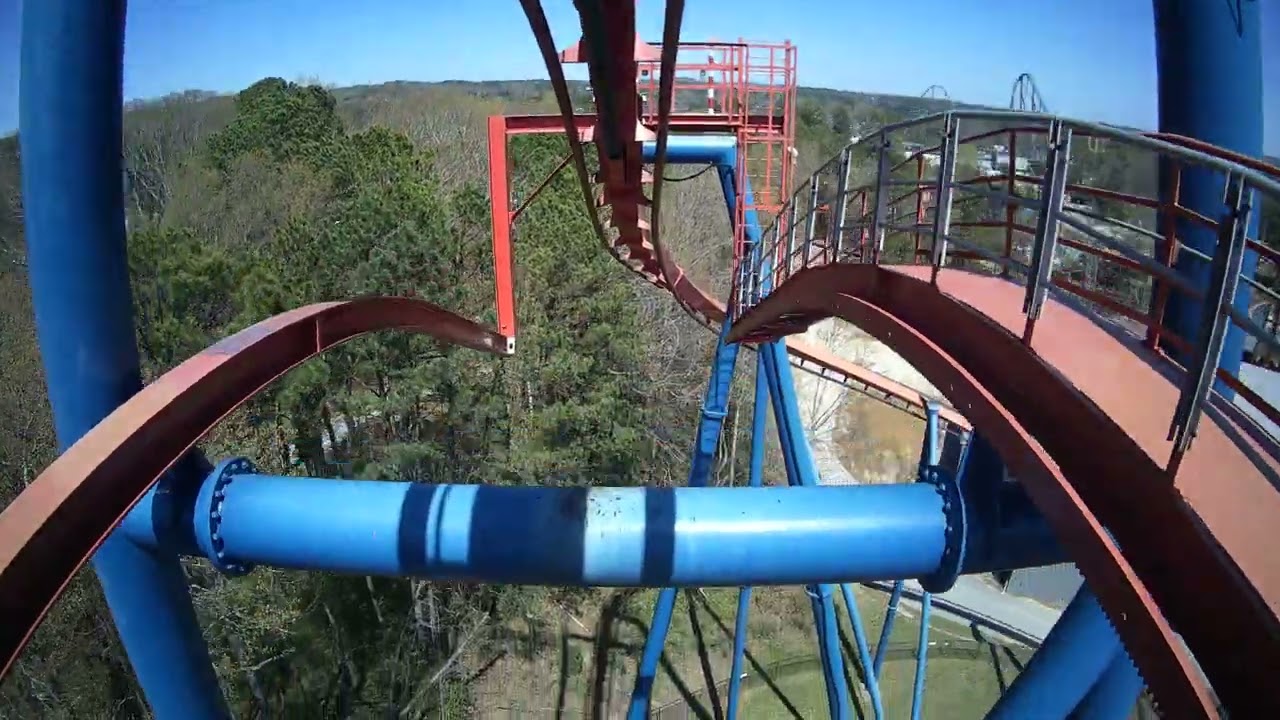 Superman ultimate flight POV at Six Flags Over Georgia (No Copyright)