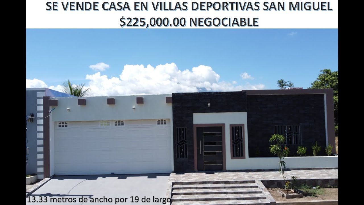 NO DISPONIBLE- CASA MODERNA EN RESIDENCIAL VILLAS DEPORTIVAS SAN MIGUEL/$225,000.00