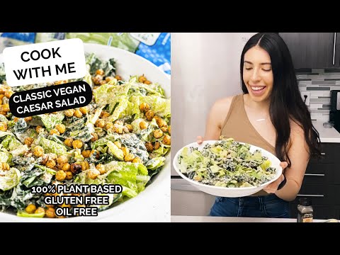 Best VEGAN Caesar Salad (tastes like a restaurant)