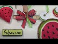 Tutorial for 2 Bows for a Watermelon Themed Wreath