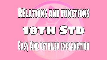 Relations and Functions | Chapter 1 | Exercise 1.1 | 10th STD Mathematics💓 | Easy explanation