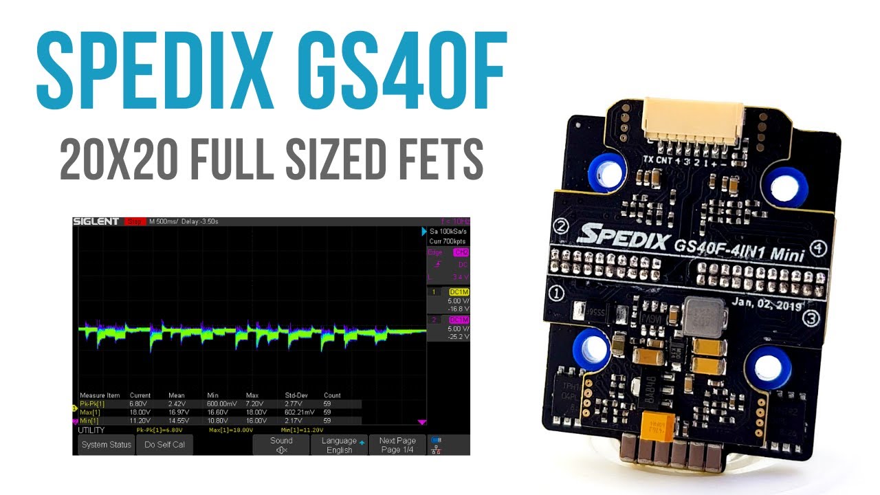 Spedix GS40F 4in1 ESC Noise // 20x20 With FULL SIZED FETS !!!!