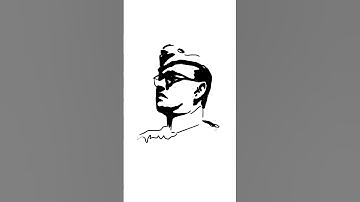 Netaji subhash chandra bose drawing for beginners #art #viral #shorts