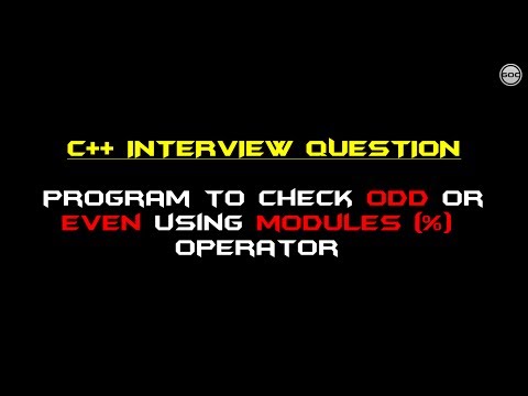 #1 C++ Program To Check Odd Or Even Number Using Modulus Operator | Gangs Of Coder | 2017