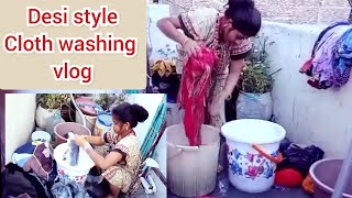Desi Style Cloth Washing At Home By My Hand And Foot Desi Cleaning Routinedesi Cleaning Vlog New