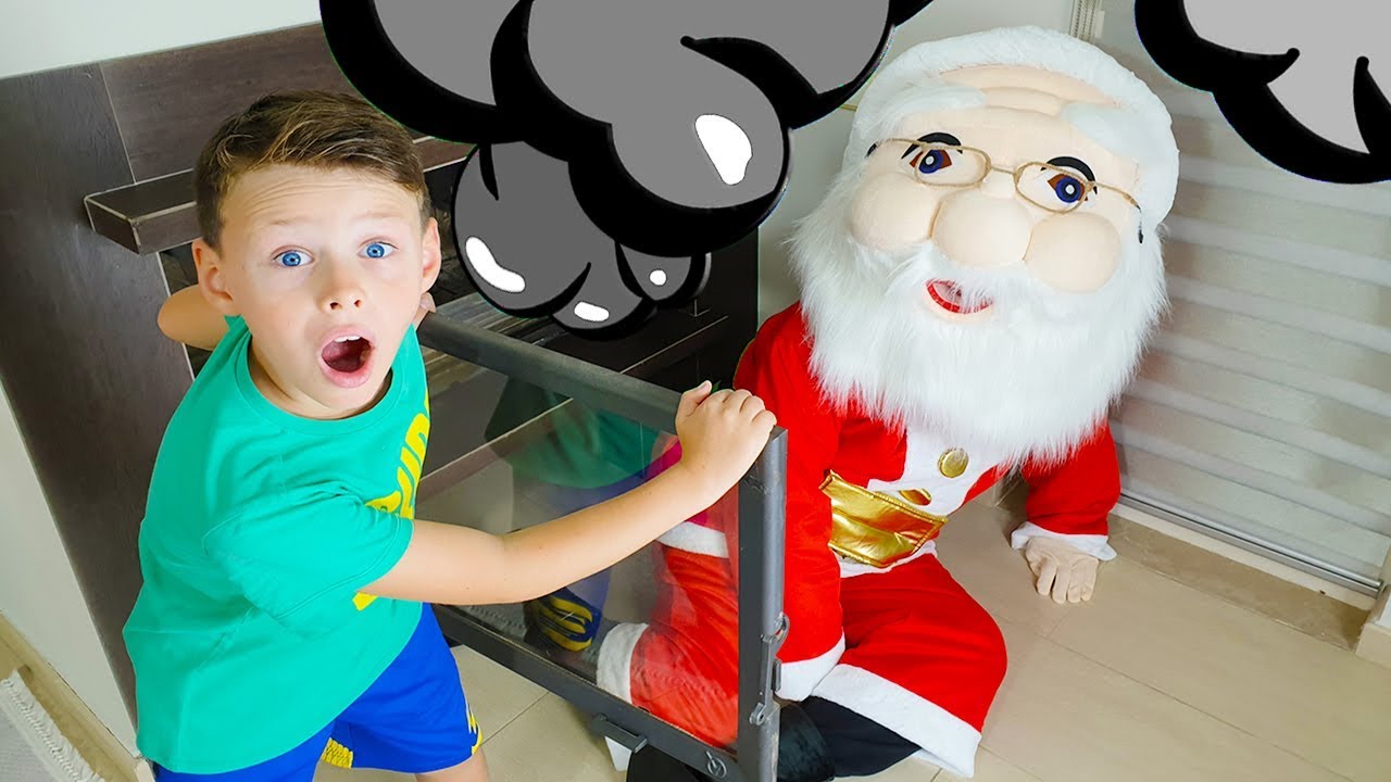 Ali and Adriana Pretend Play with SANTA CLAUS- Funny video for Kids ...