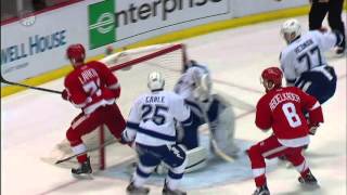 Gotta See It: Larkin near goal fakes Bob Cole out of broadcast booth