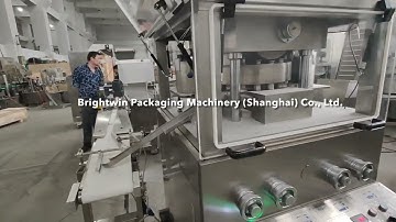 10g chicken bouillon powder auger feeding cube pressing processing paper film wrapping machine line