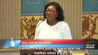 Senator Anthony speaks in support of Michigan 2026 budget