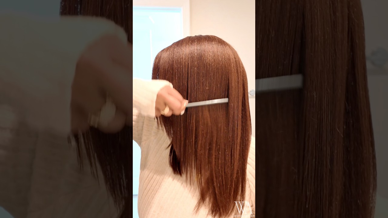 This chestnut kinky straight wig was already stunning 🤎But the moment you trimmed it… Just wow.😮