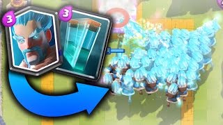 Mass Ice Wizard Clone Spell Challenge This Is Insanity Clash Royale
