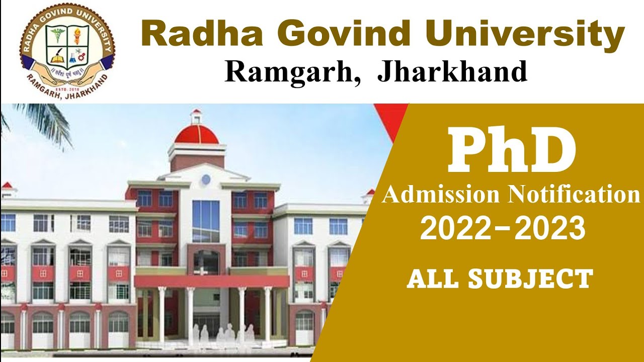 phd in biotechnology jharkhand