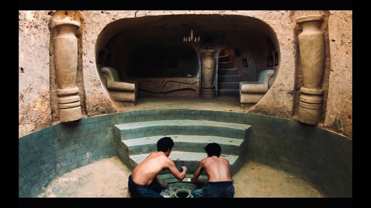 They built an underground bunker with pool in 24 hours