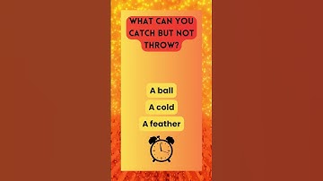 What Can You Catch But Not Throw? Riddle Challenge! #riddles #riddleschallenge #challenge