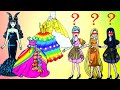 Paper Dolls Contest - Rainbow Costumes Dresses Quiet Book Handmade Papercraft - Woa Doll Channel