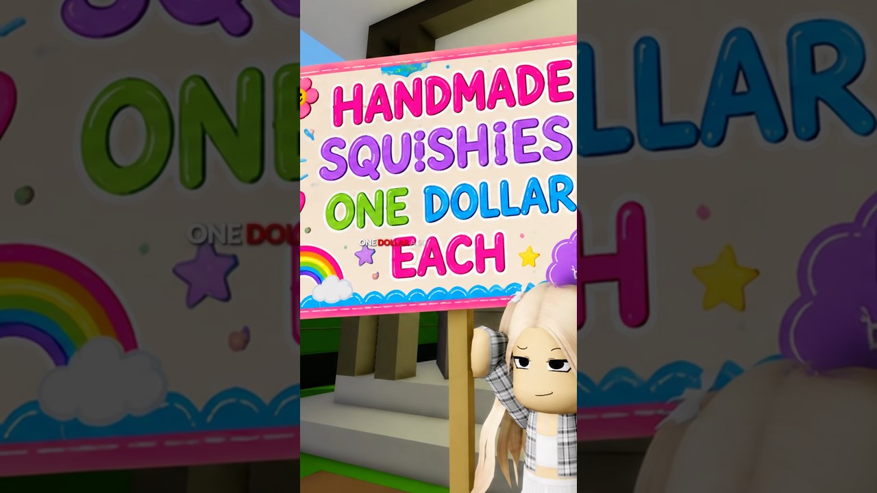 I Make Squishies With My Hair… But My Stepsister Takes All The Money 🧸💰 #roblox #brookhavenrp