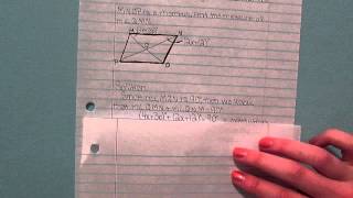 perpendicular diagonals of a rhombus