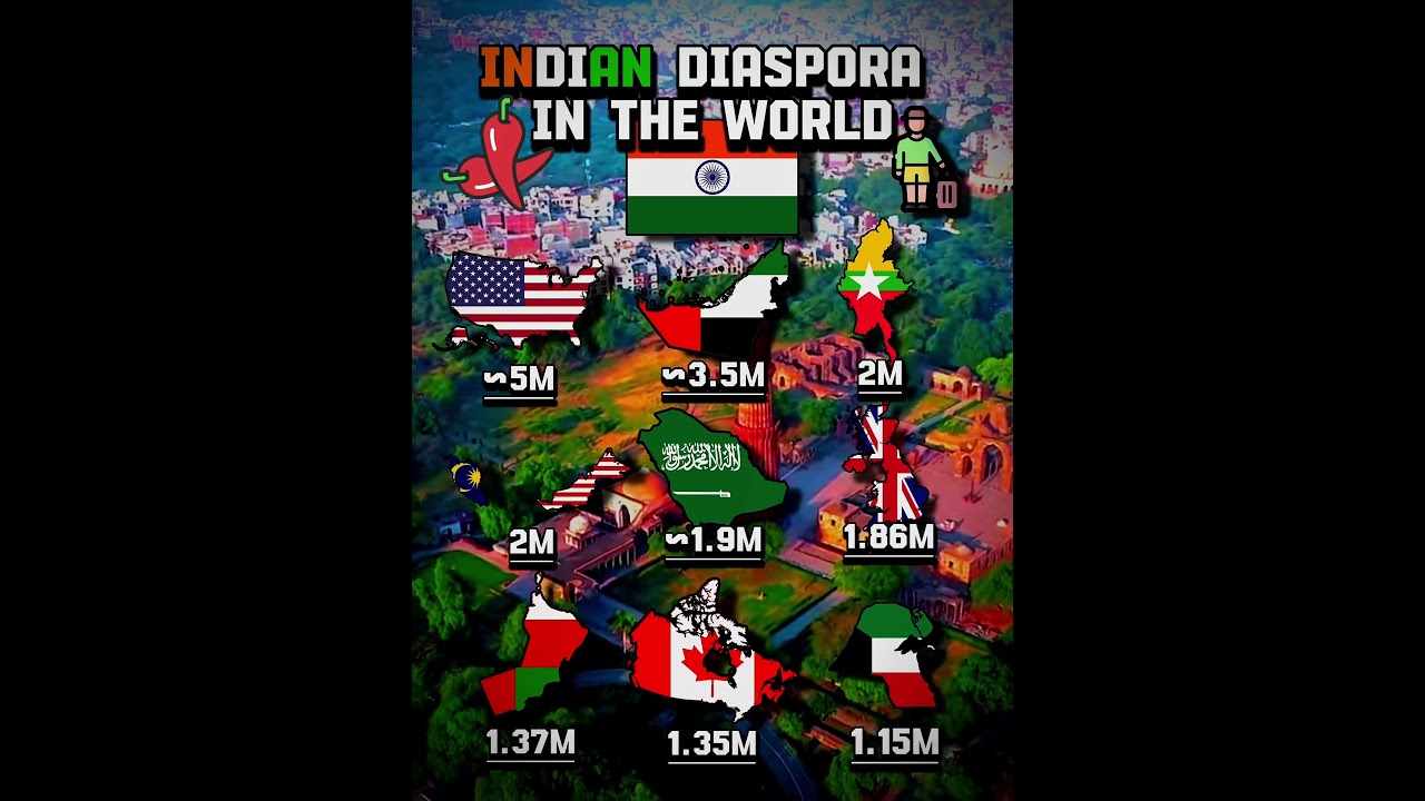 Indian diaspora in the world #india #trending #viral #enfemapping #mapping