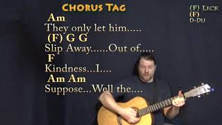 Video thumbnail of "Pancho and Lefty (Townes Van Zandt) Strum Guitar Cover Lesson with Chords/Lyrics - Capo 1st Fret"