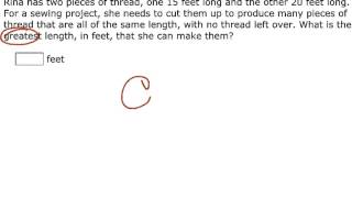 GCF Problem solving