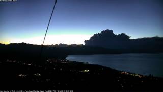 King Fire at sunset from Angel's Roost–Heavenly, 7 PM Sept. 17th, 2014