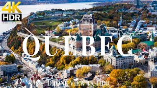 Quebec 4K drone view  Flying Over Quebec | Relaxation film with calming music  4k HDR