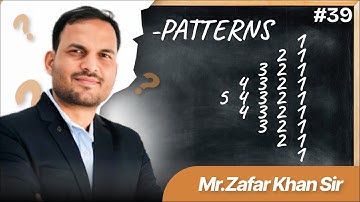 39.  Pattern In Python By Zafar Khan Sir