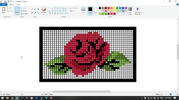 How to draw pixel Rose using MS Paint | How to draw on your computer