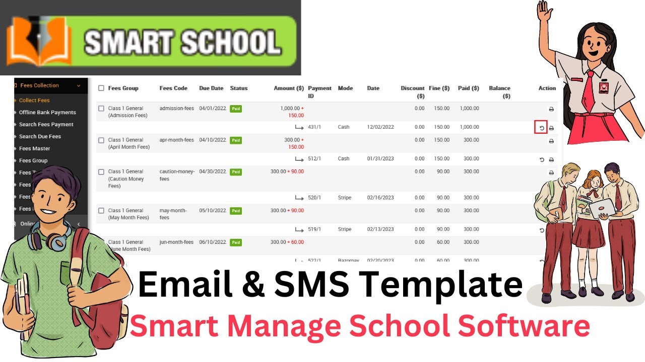 Part 28: Email & SMS Template | Smart School Software |2024 | School Management Software| 